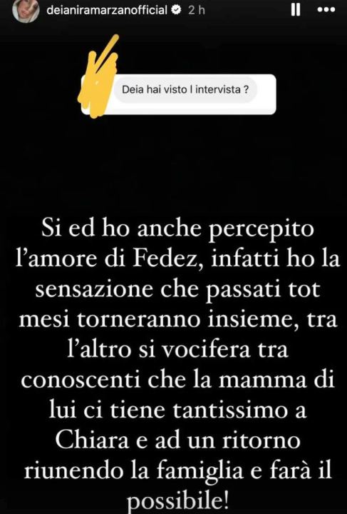 deianira marzano sulla mamma di fedez 