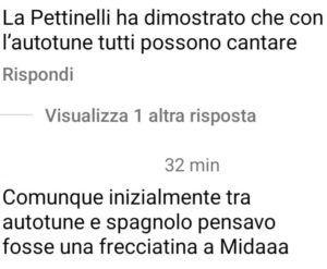 Il web commenta il Pettytune di Pettinelli