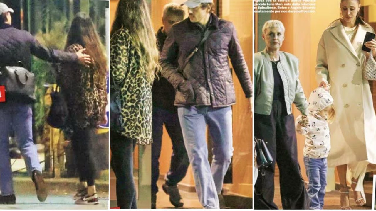 Belen e i familiari.