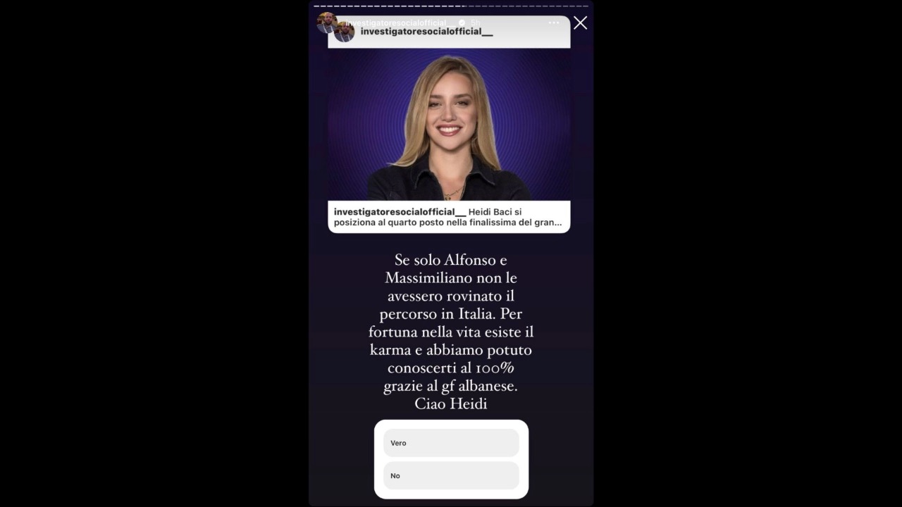 Supporto dei fans italiani a Heidi Baci e critiche a Signorini 