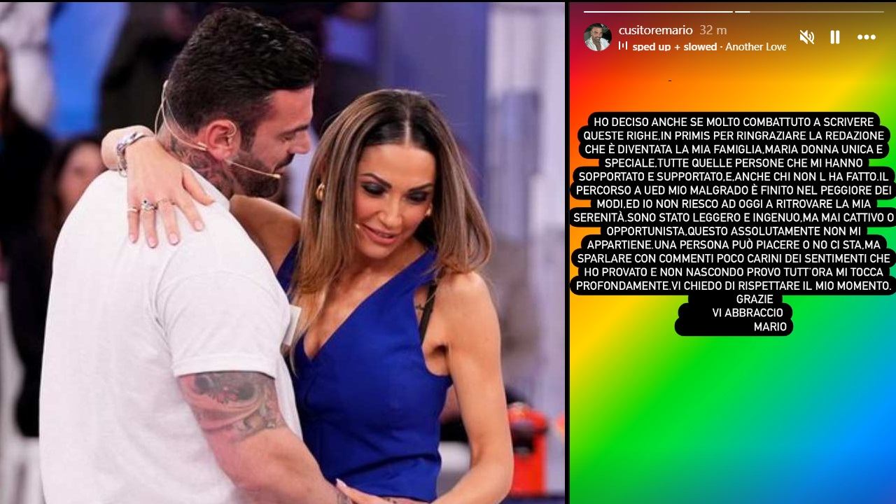 Mario Cusitore, messaggio su Instagram
