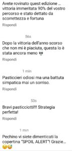 Il web commenta la vittoria dei Pasticcieri