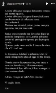 Lavinia e Alessio di Uomini e Donne si sono lasciati