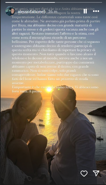 rottura tra alessio falsone e anita olivieri
