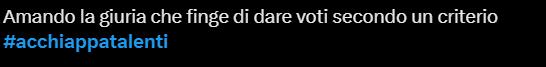 Il web commenta l'Acchiappatalenti