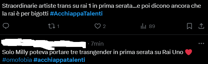 Il web commenta l'Acchiappatalenti