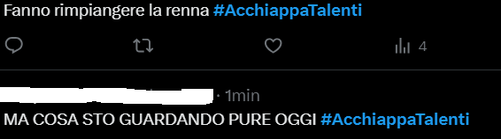 Il web commenta l'Acchiappatalenti