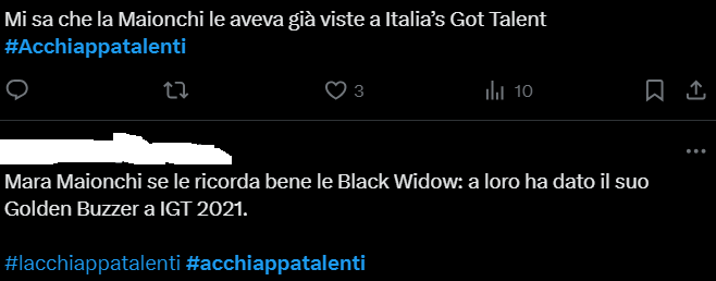 Il web commenta l'Acchiappatalenti