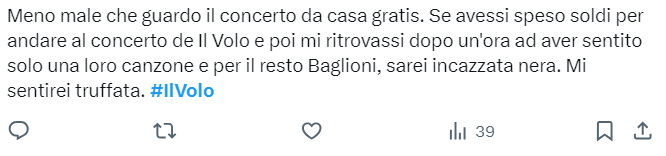 Il web commenta la presenza di Baglioni al concerto del Volo