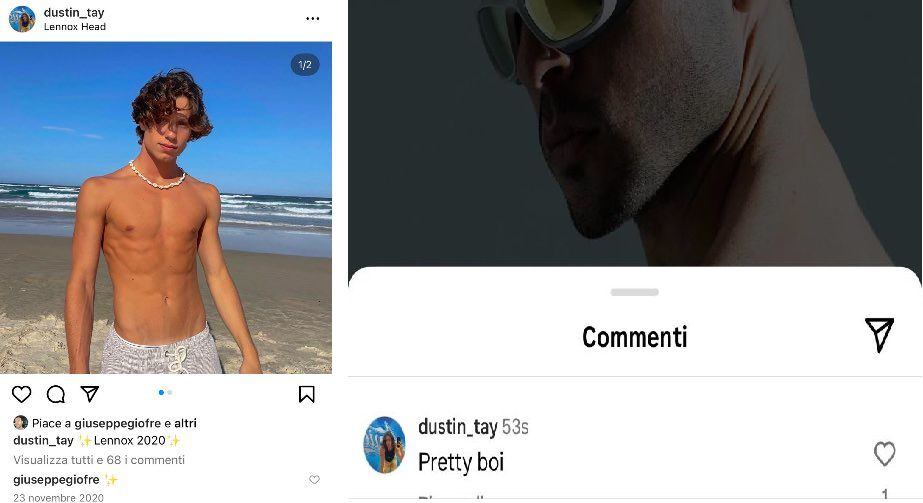 Like e commenti tra Dustin e Giuseppe Giofrè