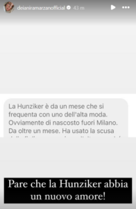 Hunziker nuovo amore