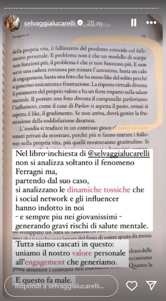 instagram story selvaggia lucarelli