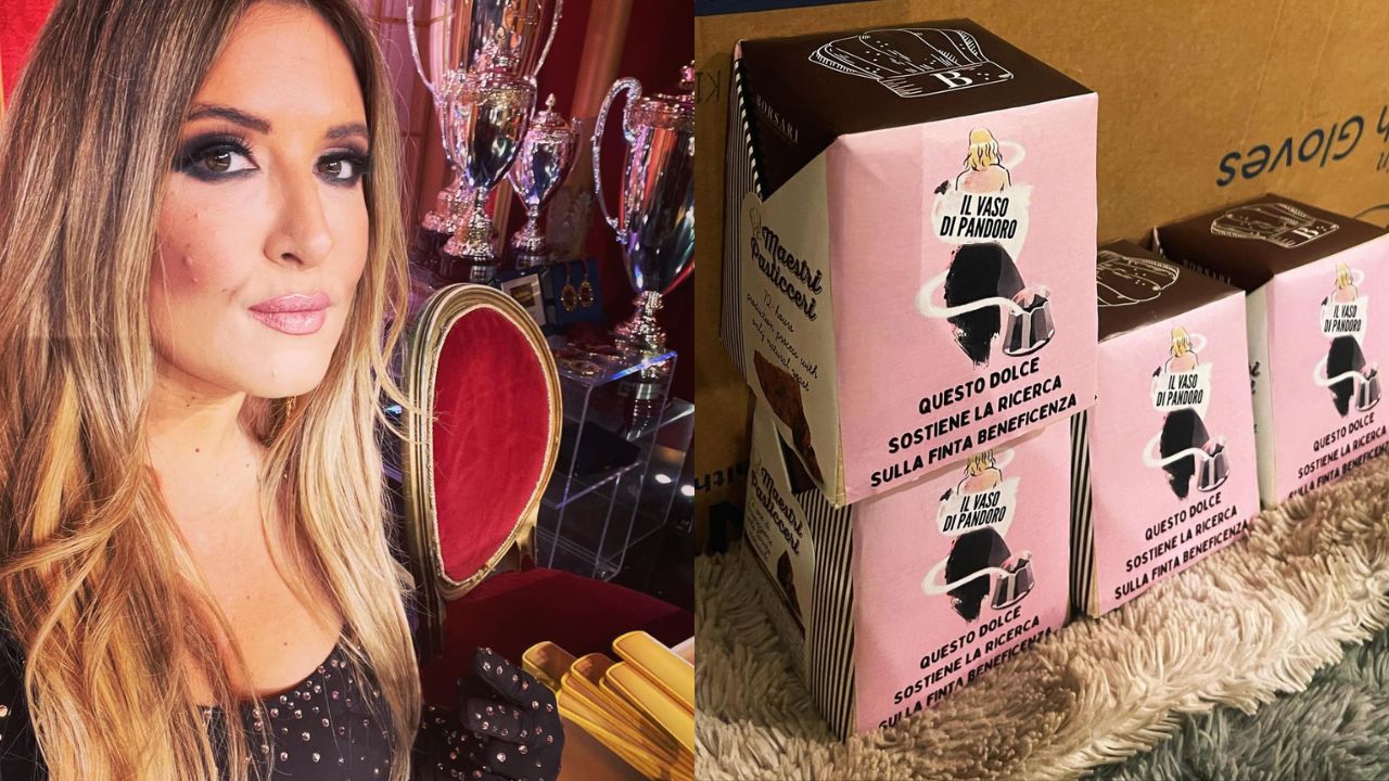 Selvaggia Lucarelli regala pandori al Salone del Libro di Torino per la presentazione de "il Vaso di Pandoro" social infuriati