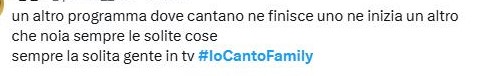 twitter di commento io canto