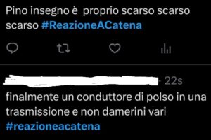 Il web commenta Pino Insegno a Reazione a catena