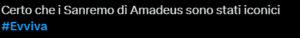 Il web commenta Amadeus ad Evviva!