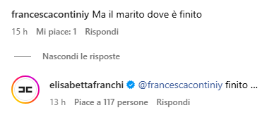 commento instagram elisabetta franchi