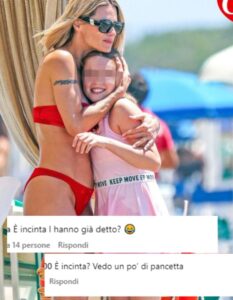 Hunziker al mare con figlia pancetta 2024