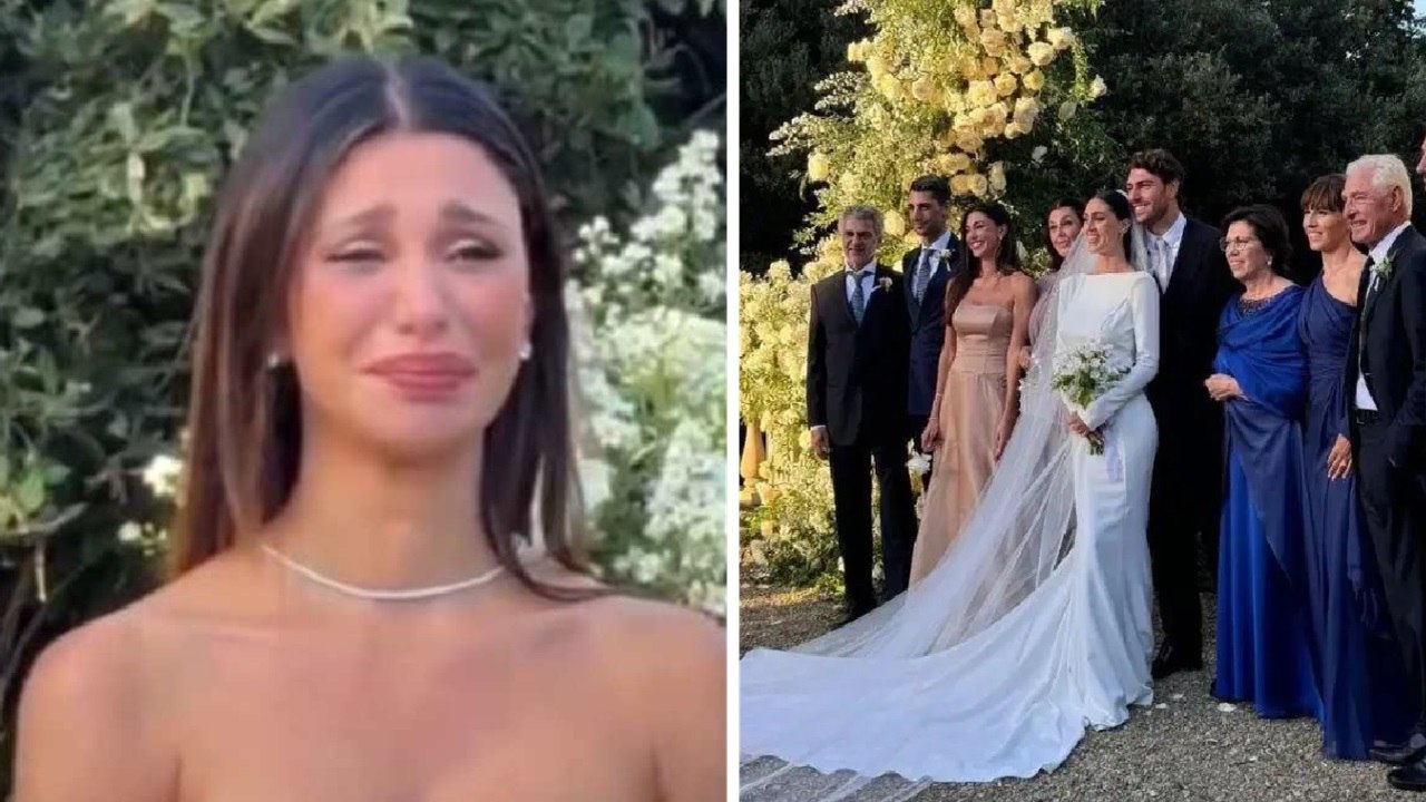 Belen piangente alle nozze della sorella