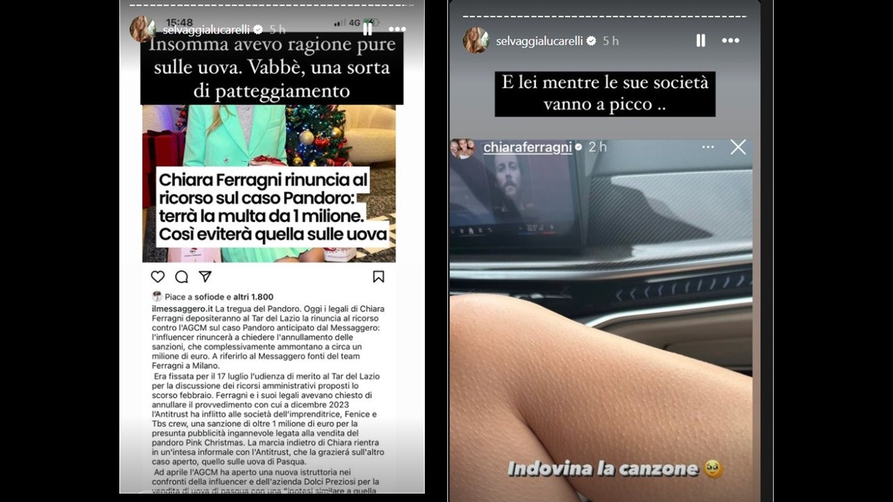 Chiara Ferrgani paga la multa