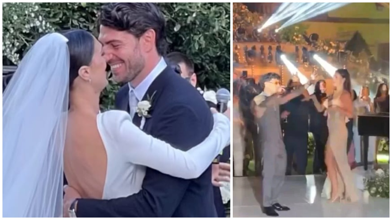 Belen balla al matrimonio di Cecilia