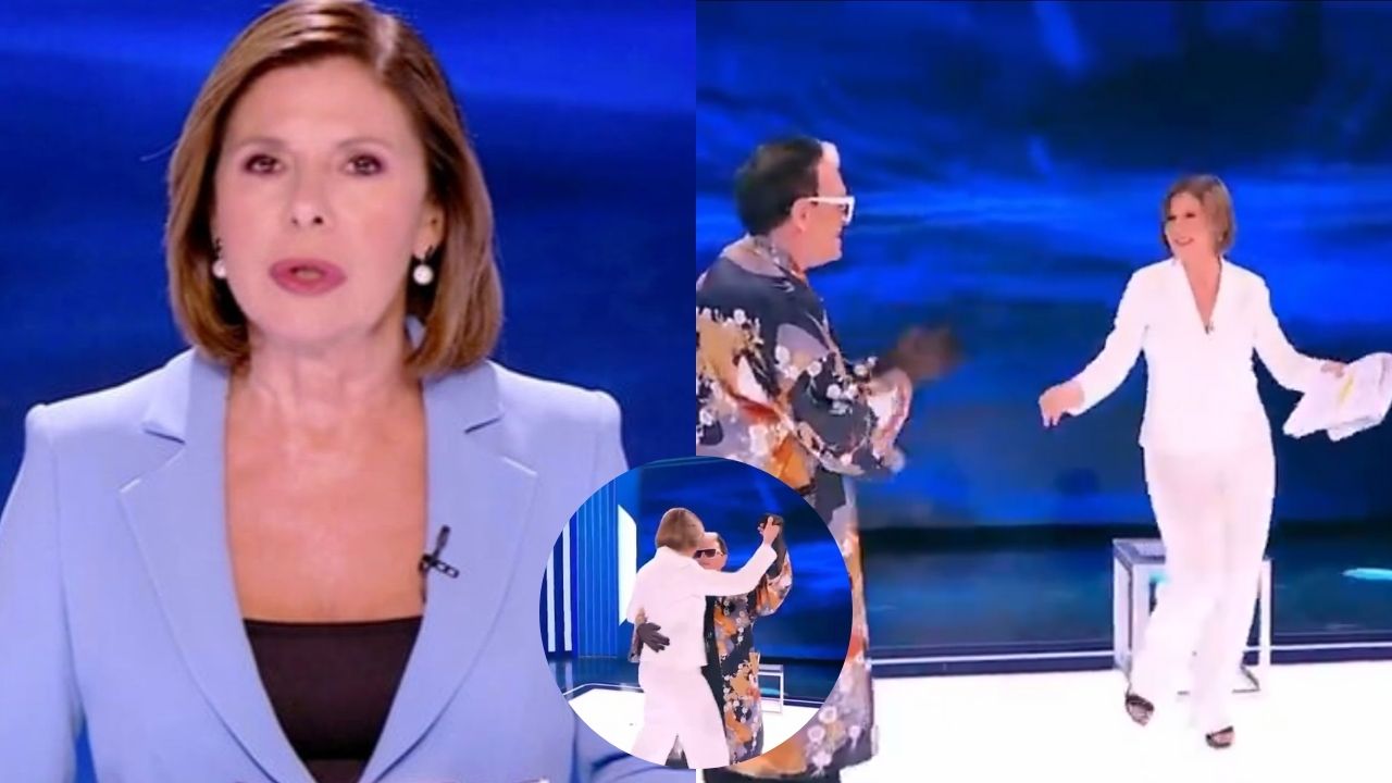 Bianca Berlinguer balla con Cristiano Malgioglio a è sempre cartabianca