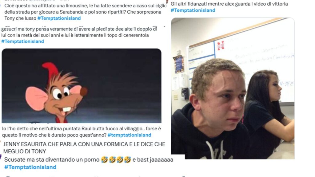 temptation island tweet divertenti