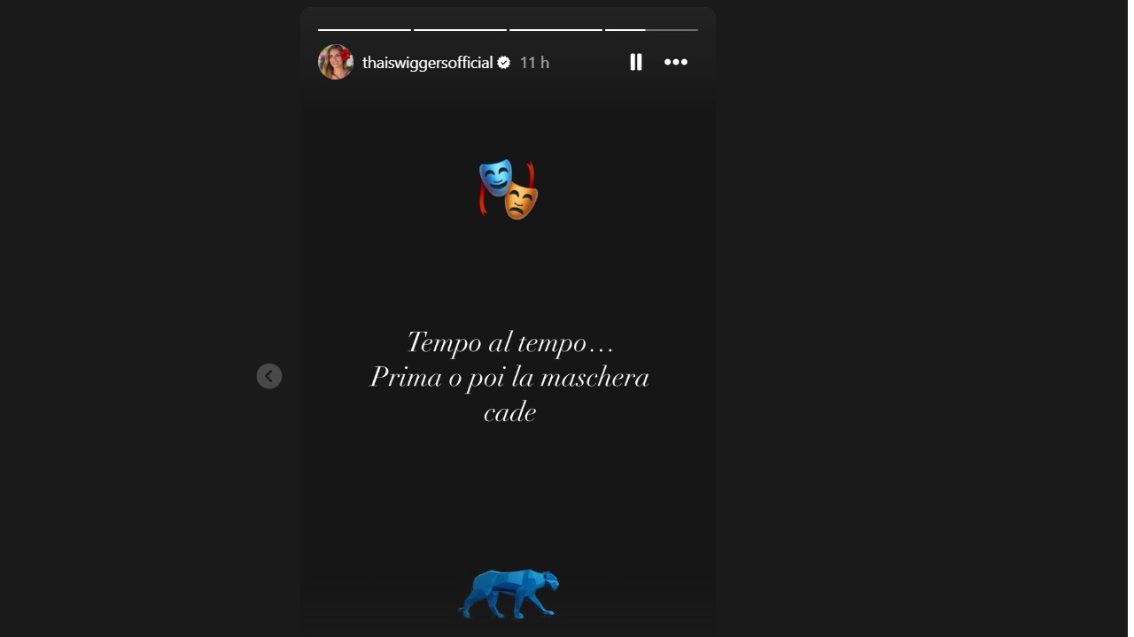 Thais Wiggers messaggio