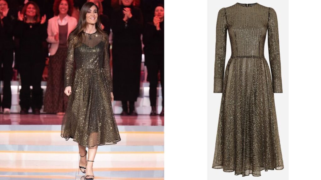 Rabanne Abito corto con paillettes - Oro