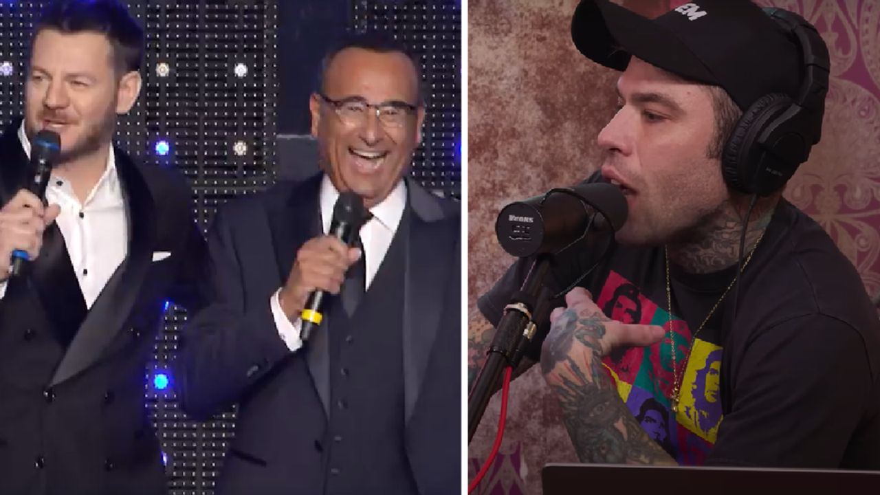 Fedez diserta la foto di gruppo con il cast di Sanremo