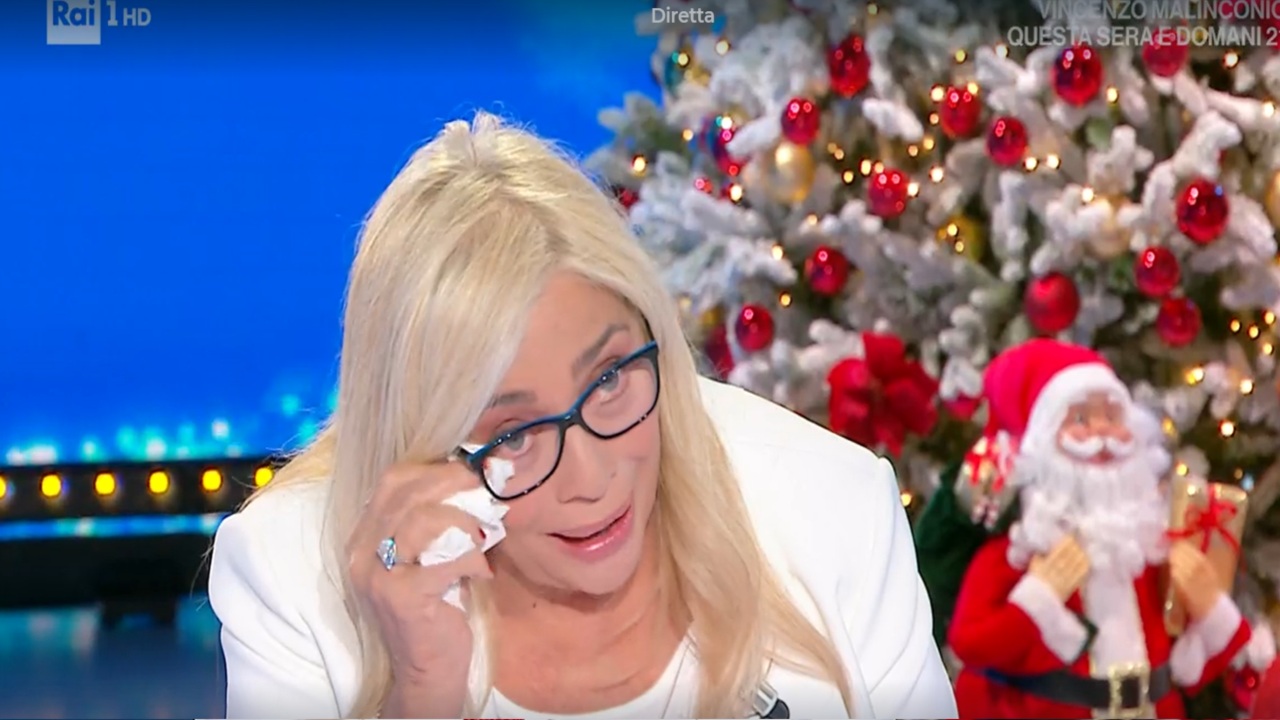 Mara Venier in lacrime a Domenica In