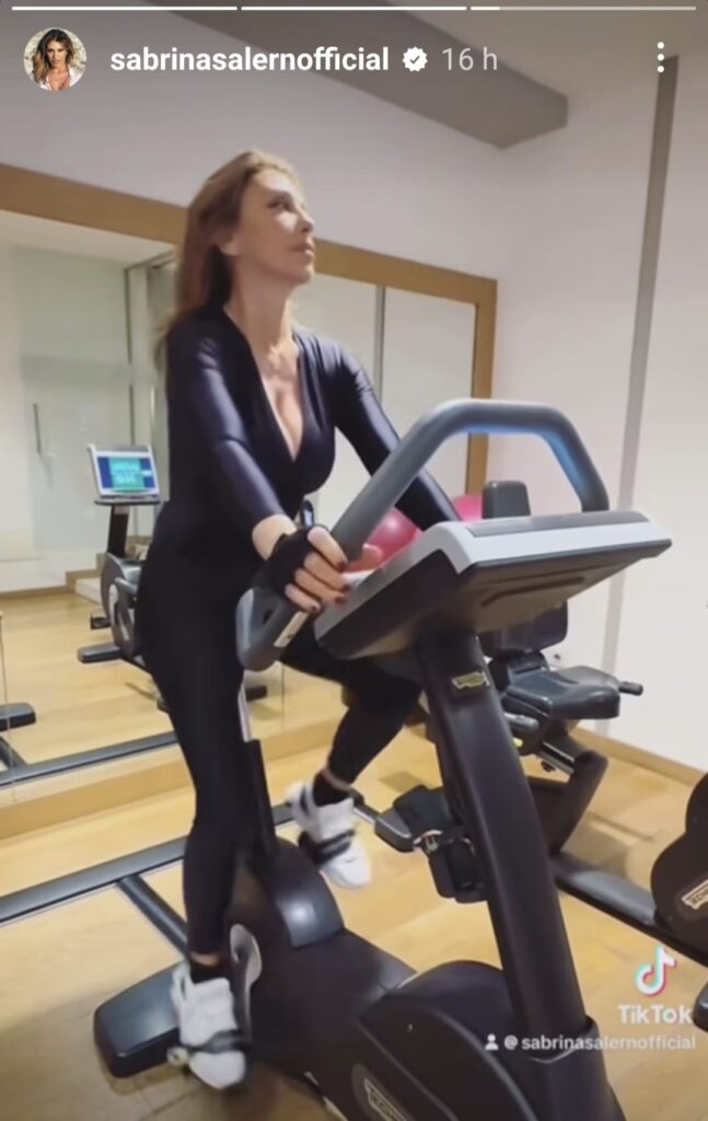 Sabrina Salerno in palestra