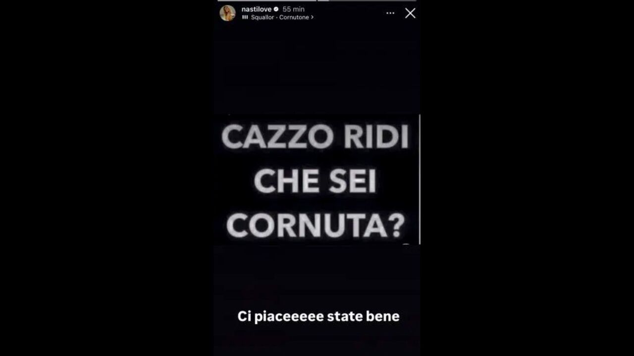 Story di Chiara Nasti su Scamacca e la Apolloni