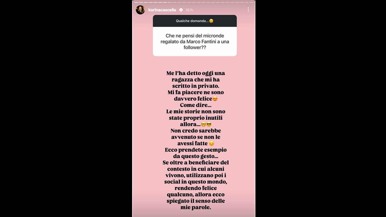 Karina Cascella contro le influencer