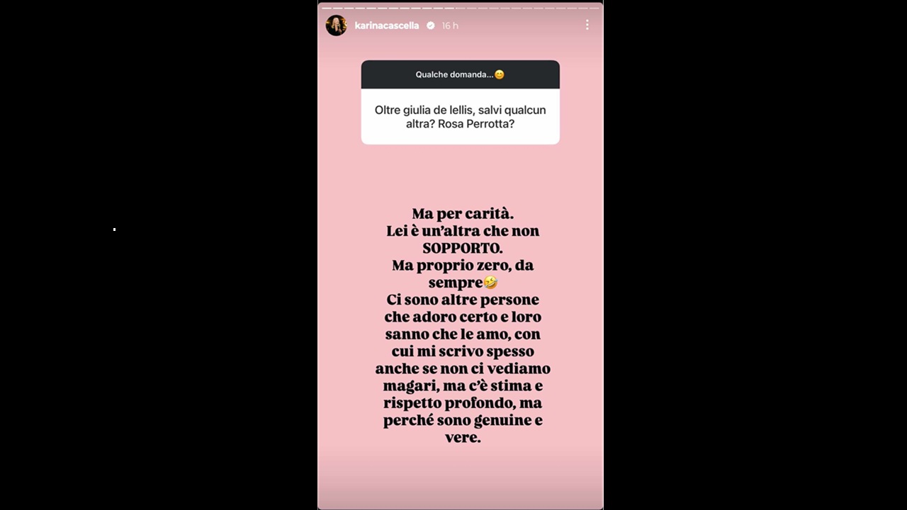Karina Cascella contro le influencer