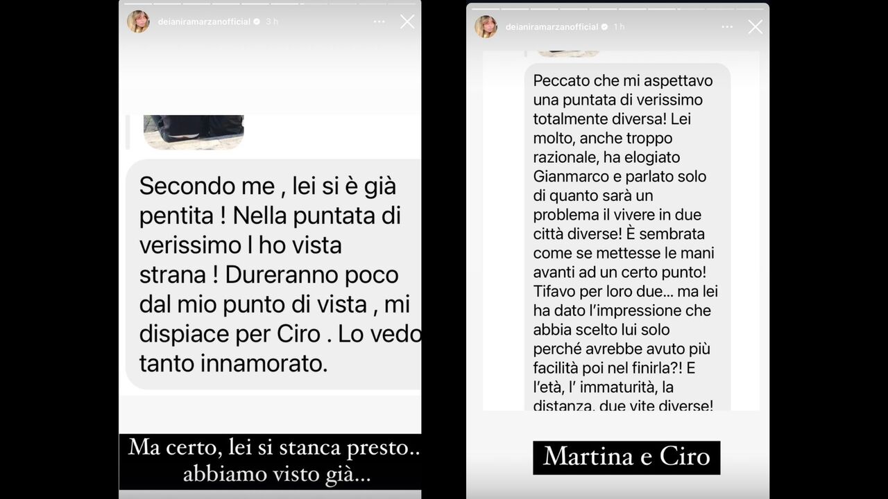 Stories di Deianira Marzano su Ciro e Martina 