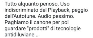 Critiche a L'Anno Che Verrà