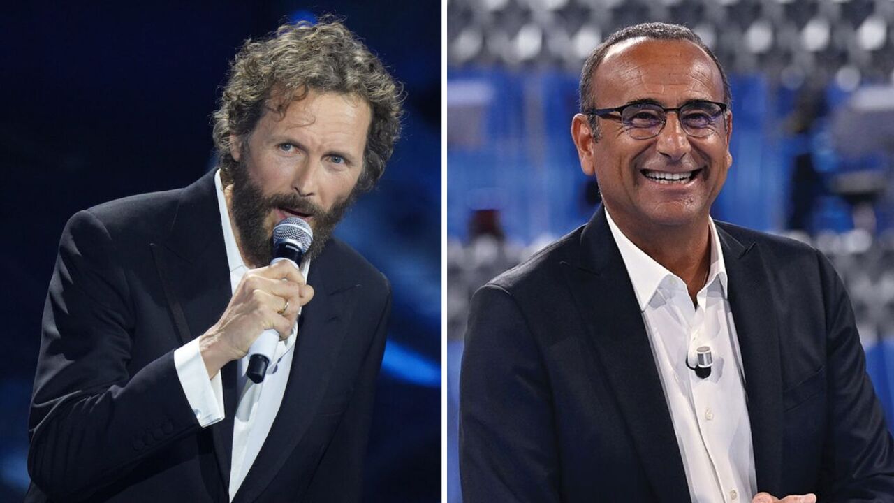 Jovanotti e Carlo Conti alla prima serata di Sanremo