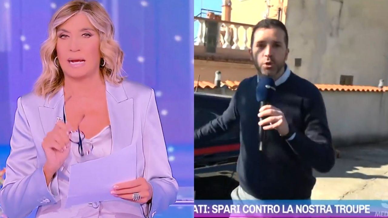 pomeriggio 5 spari sulla troupe