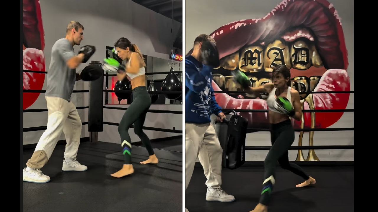 Elisabetta Canalis allenamento