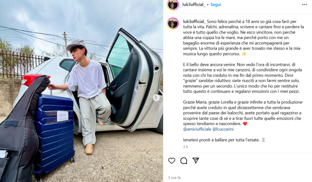 Luk3 post Instagram