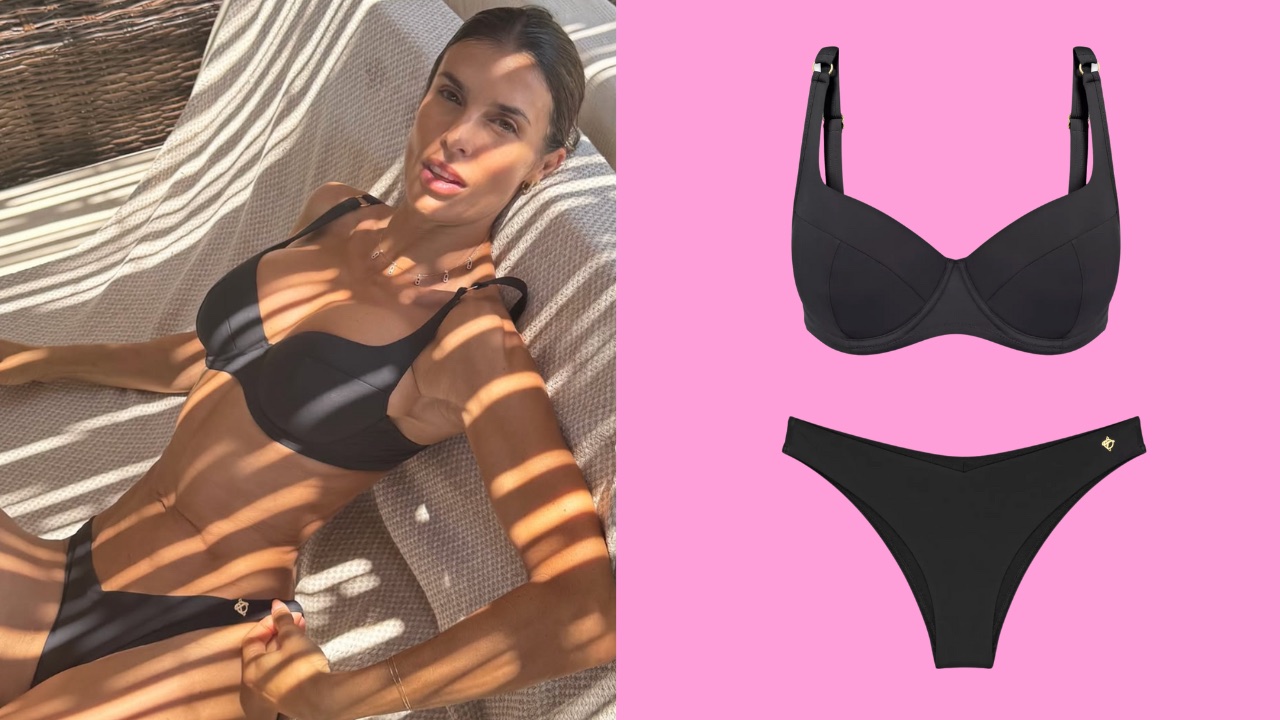 Elisabetta Canalis: il bikini nero semplice