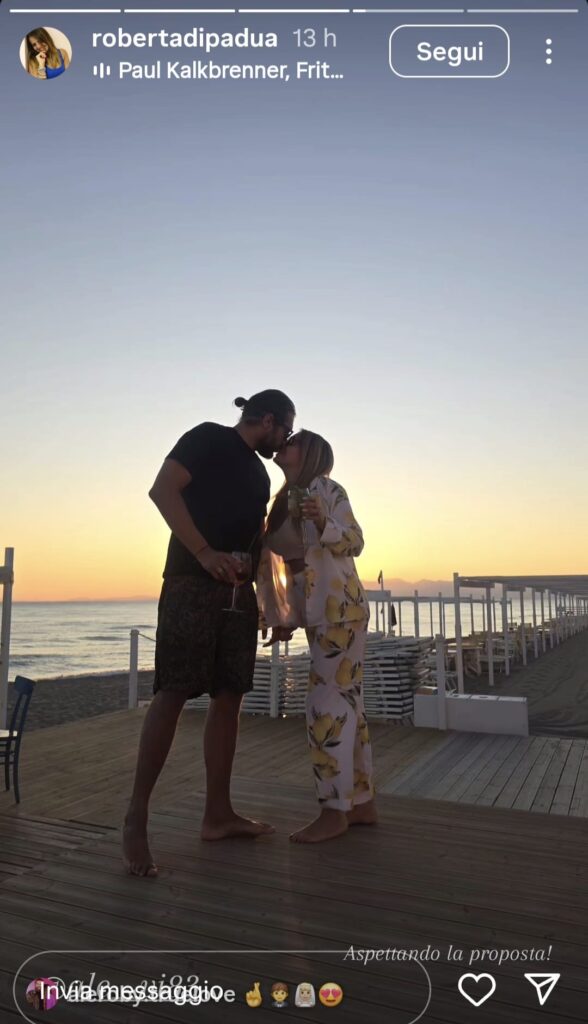 Roberta Di Padua storia Instagram