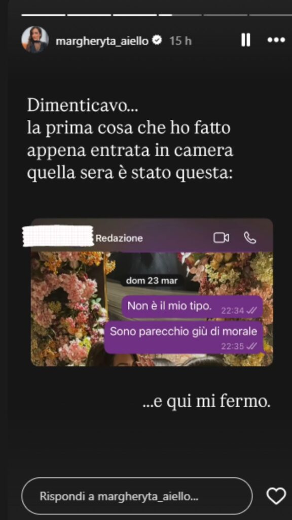 instagram story margherita aiello
