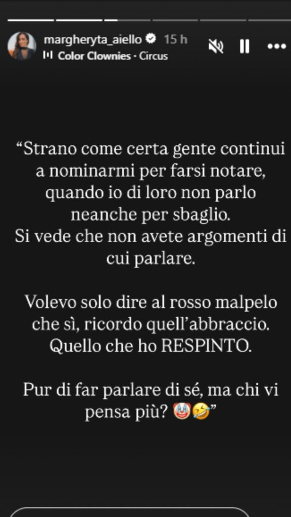 instagram story margherita aiello uomini e donne