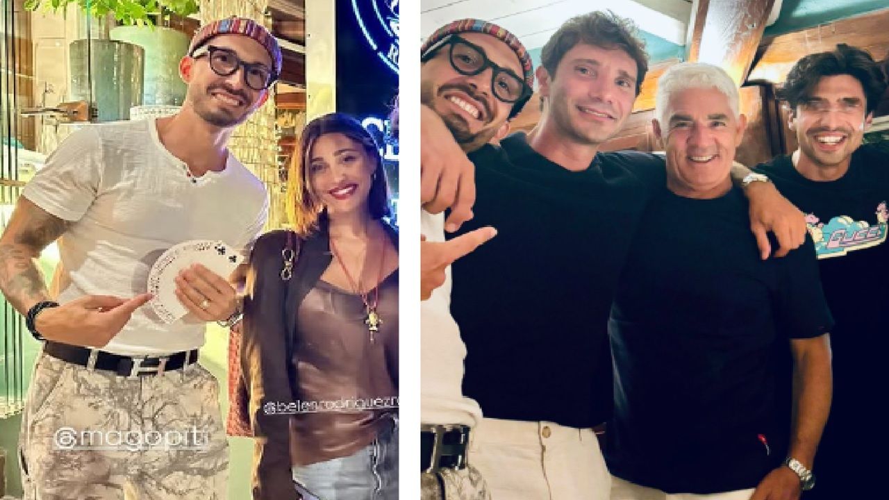 Stefano De Martino e Belen in Sardegna al ristorante