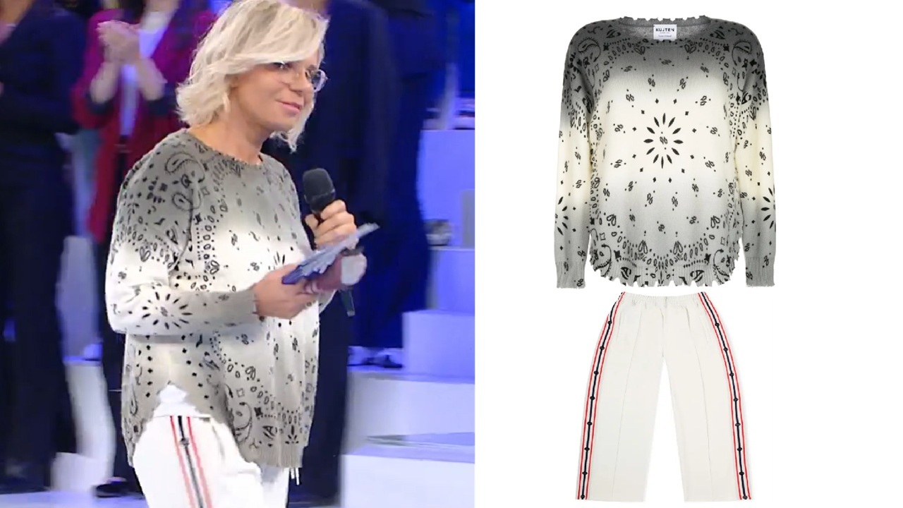 Maria De Filippi outfit casalingo