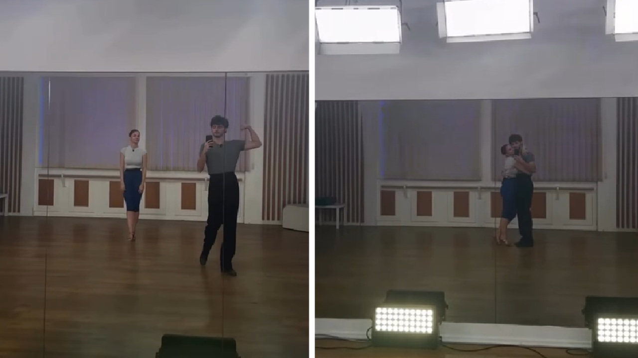 Sala di Ballando con le Stelle, Andrea Delogu e Nikita Perotti