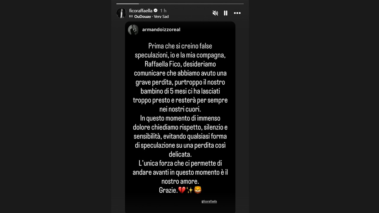 Aborto per Raffaella Fico