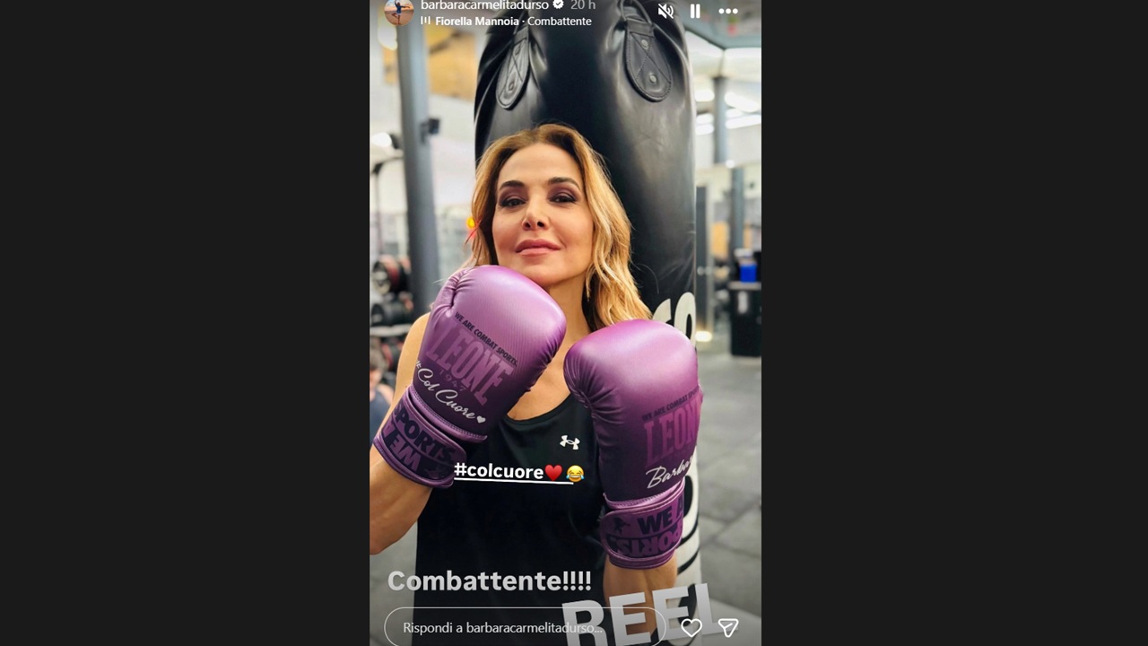 Barbara d'Urso pugile